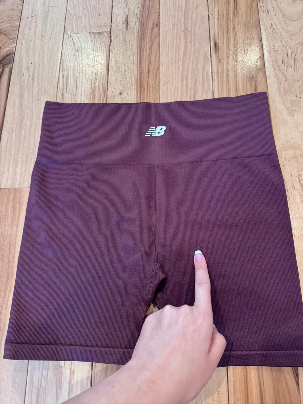 Women’s New Balance High-Waist Purple Biker Shorts